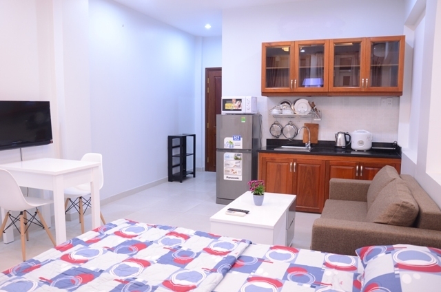 Cho thuê căn hộ dịch vụ mới xây, đường Nguyễn Thái Bình, quận 1: 13.2 triệu/tháng