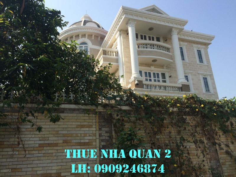 Cho thuê gấp villa Quận 2 Nguyễn Văn Hưởng 340m2, ~ 52 triệu/tháng (0909246874)