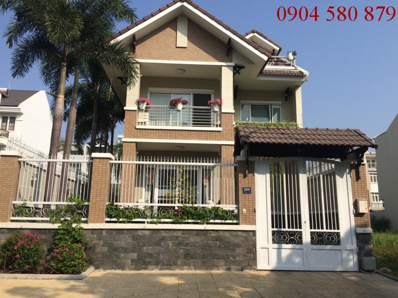 Cho thuê thuê biệt thự phố 8 x 20m, trệt + lầu + áp mái, phường An Phú, Quận 2. Giá 40 triệu/tháng