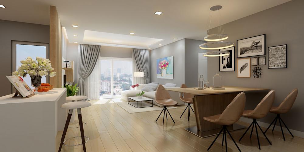 Cho thuê căn hộ An Khang, Quận 2, 2 phòng ngủ rất đẹp_lầu cao, giá thấp 13,5 triệu/tháng