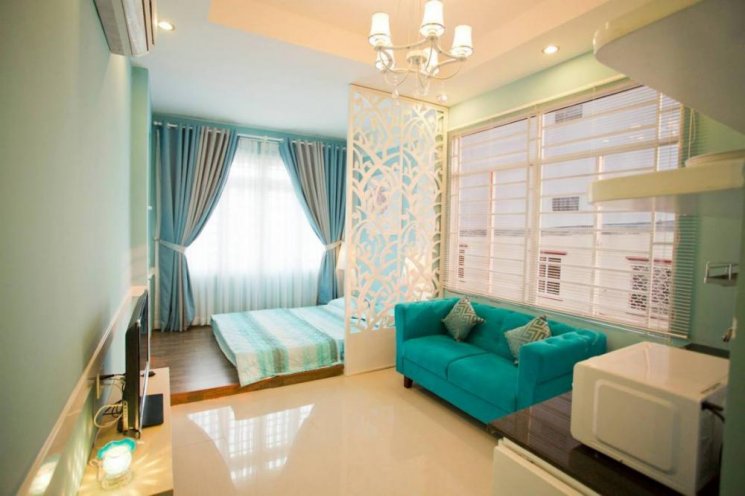 Cho thuê căn hộ dịch vụ Quận 3, tại đường Rạch Bùng Binh, 30m2, giá thuê 9 triệu /tháng