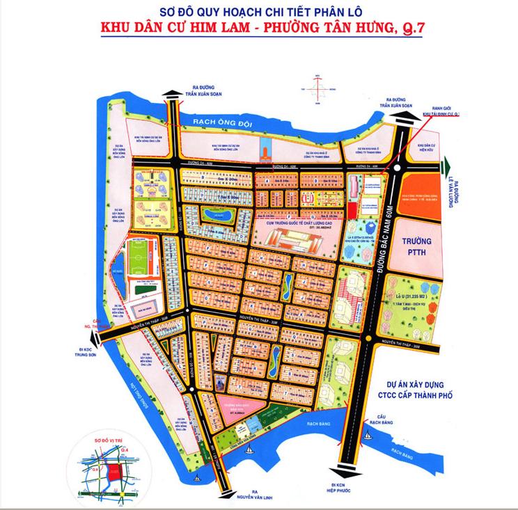 Cho thuê biệt thự tại Him Lam Kênh Tẻ. DT Sử dụng 580m2, 10x20m, 72 triệu/tháng