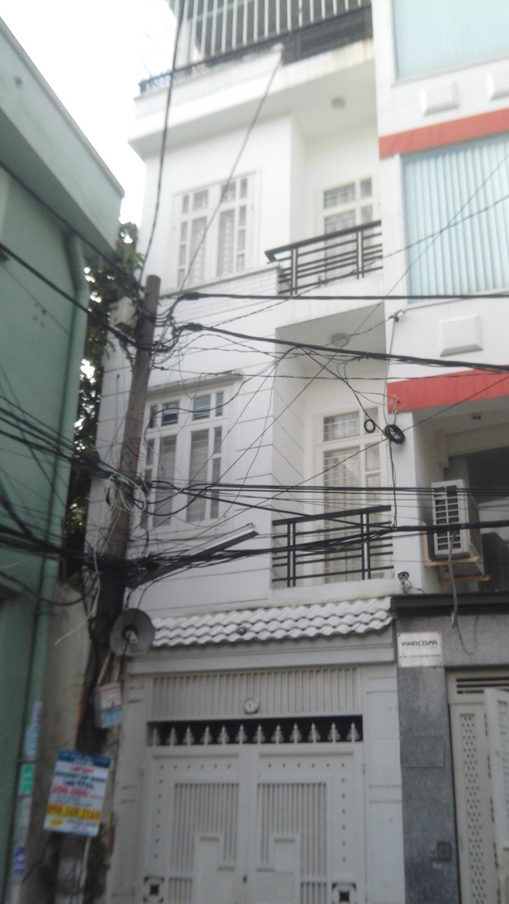 Nhà mới 4m x14m, 1 trệt, 3 lầu, 5PN, 552/24 Lũy Bán Bích, Tân Phú. Giá 12 tr/th