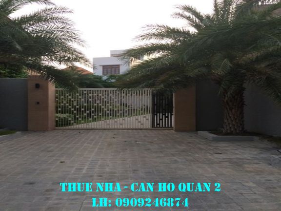 Cho thuê biệt thự hẻm Trần Não, Q2, 400m2, sân vườn, giá 40tr/tháng