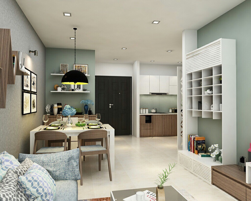 Cho thuê căn hộ Sunrise 56m2, 1PN, giá 15.5 triệu/th vừa xong nội thất, lầu cao