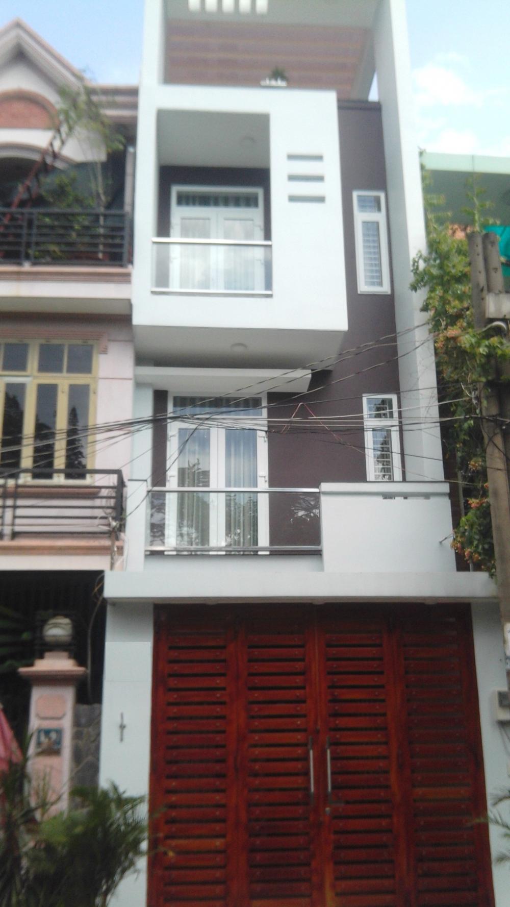 Nhà mới 4 m x 16m, 1 trệt, 3 lầu, MTNB Tây Thạnh, Tân Phú, giá 12 tr/th