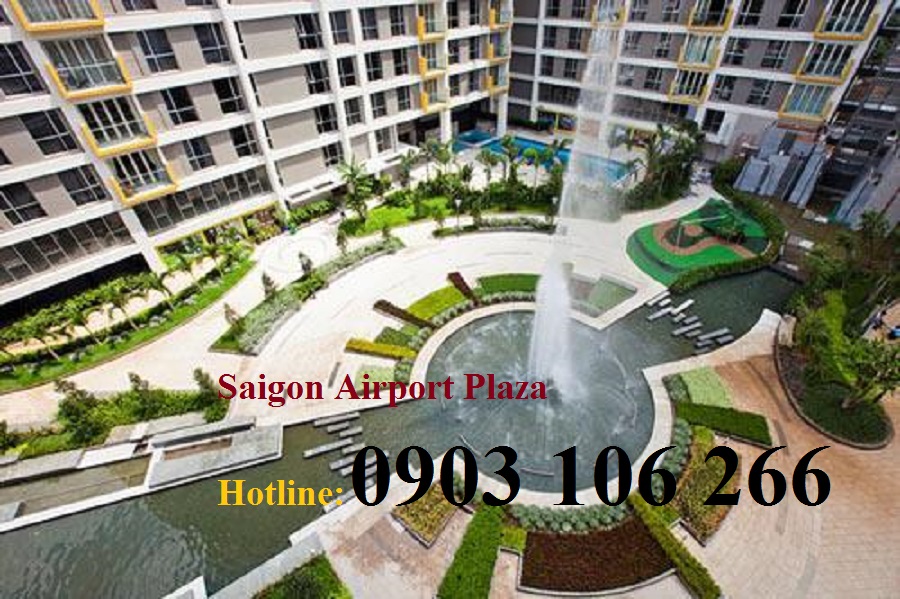 Cho thuê CH  Sài Gòn Airport Plaza 2PN view sân vườn, nội thất đẹp, 21.58 triệu/tháng