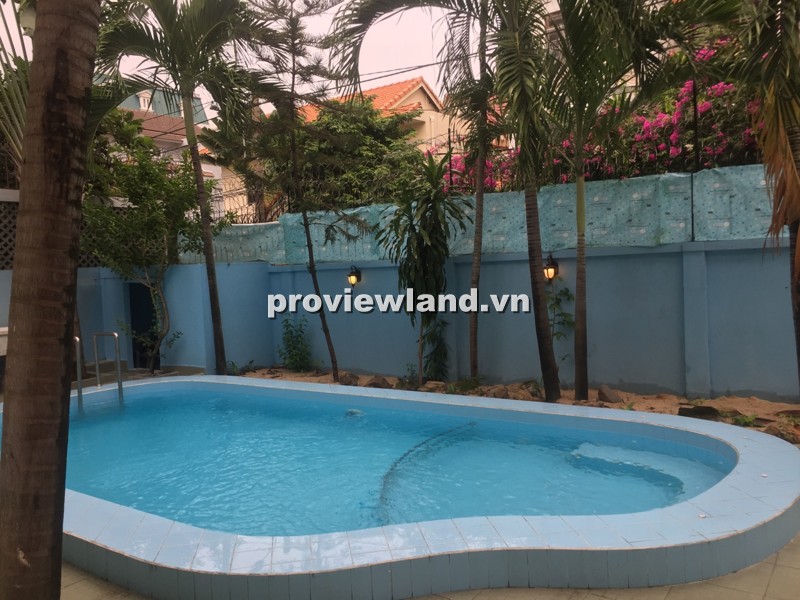 Cho thuê villa Thảo Điền 500m2 x 2 tầng, thiết kế hiện đại, view hồ bơi cực đẹp