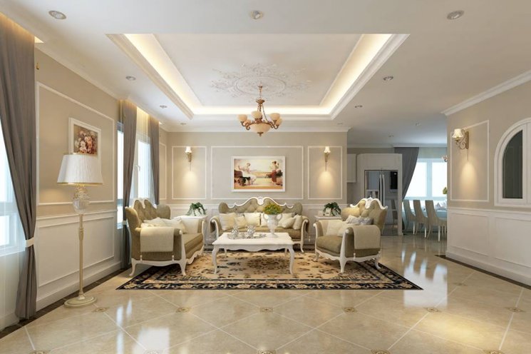 Cho thuê căn hộ chung cư Phú Hoàng Anh gần Quận 7, nội thất cao cấp, lầu cao