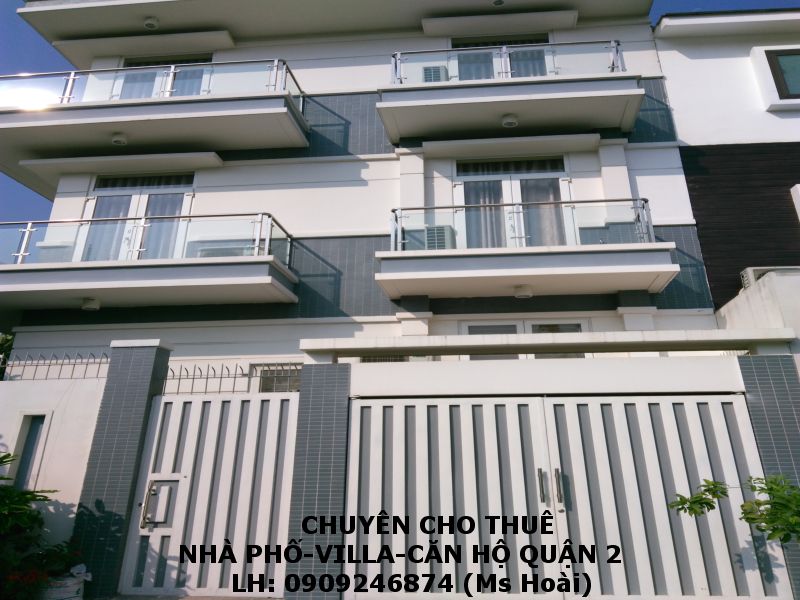 Cho thuê nhà mới xây phường Bình An, Q2, trệt, 2 lầu, 4PN, NTCB, giá 30tr/tháng. LH 0909246874