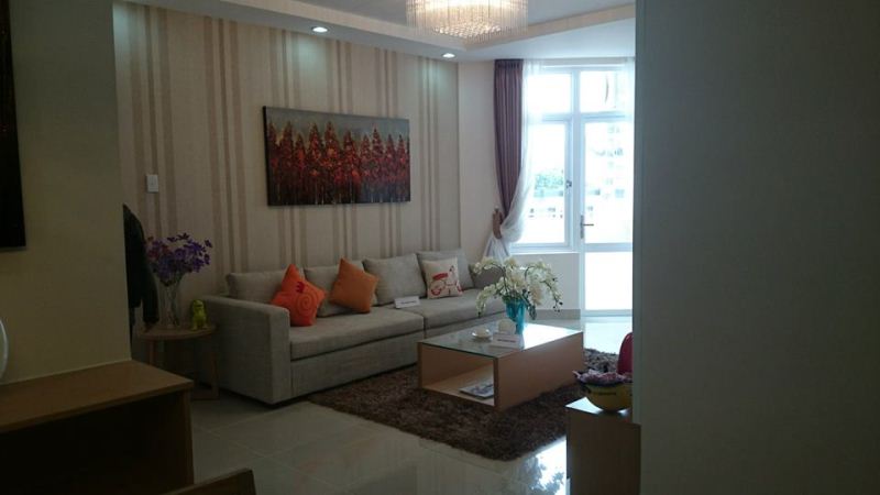 Cho thuê căn hộ CC đường Khánh Hội, Q. 4, 55m2, 2PN, 1WC, nội thất, giá 6tr/th