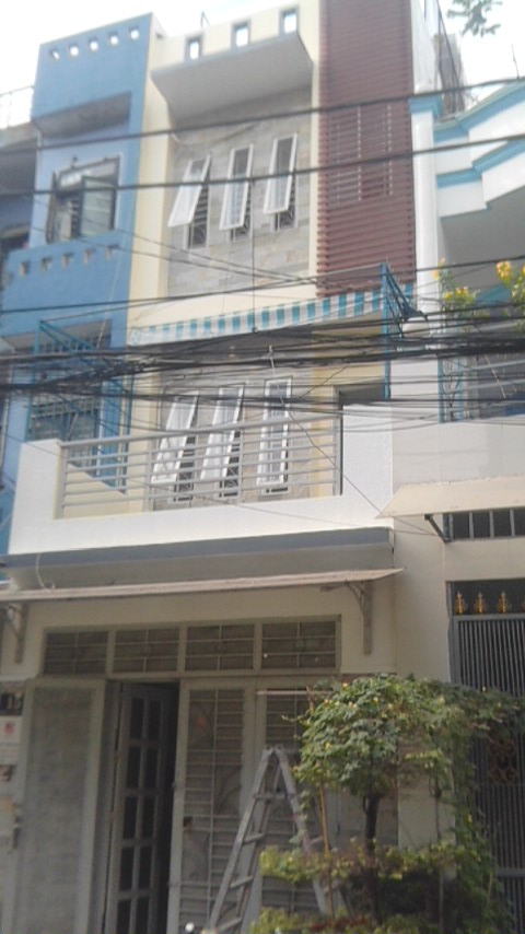 Cho thuê nhà mới xây 4 m x 16m, 1 trệt, 2 lầu, Tây Thạnh, Tân Phú. Giá 11tr/tháng