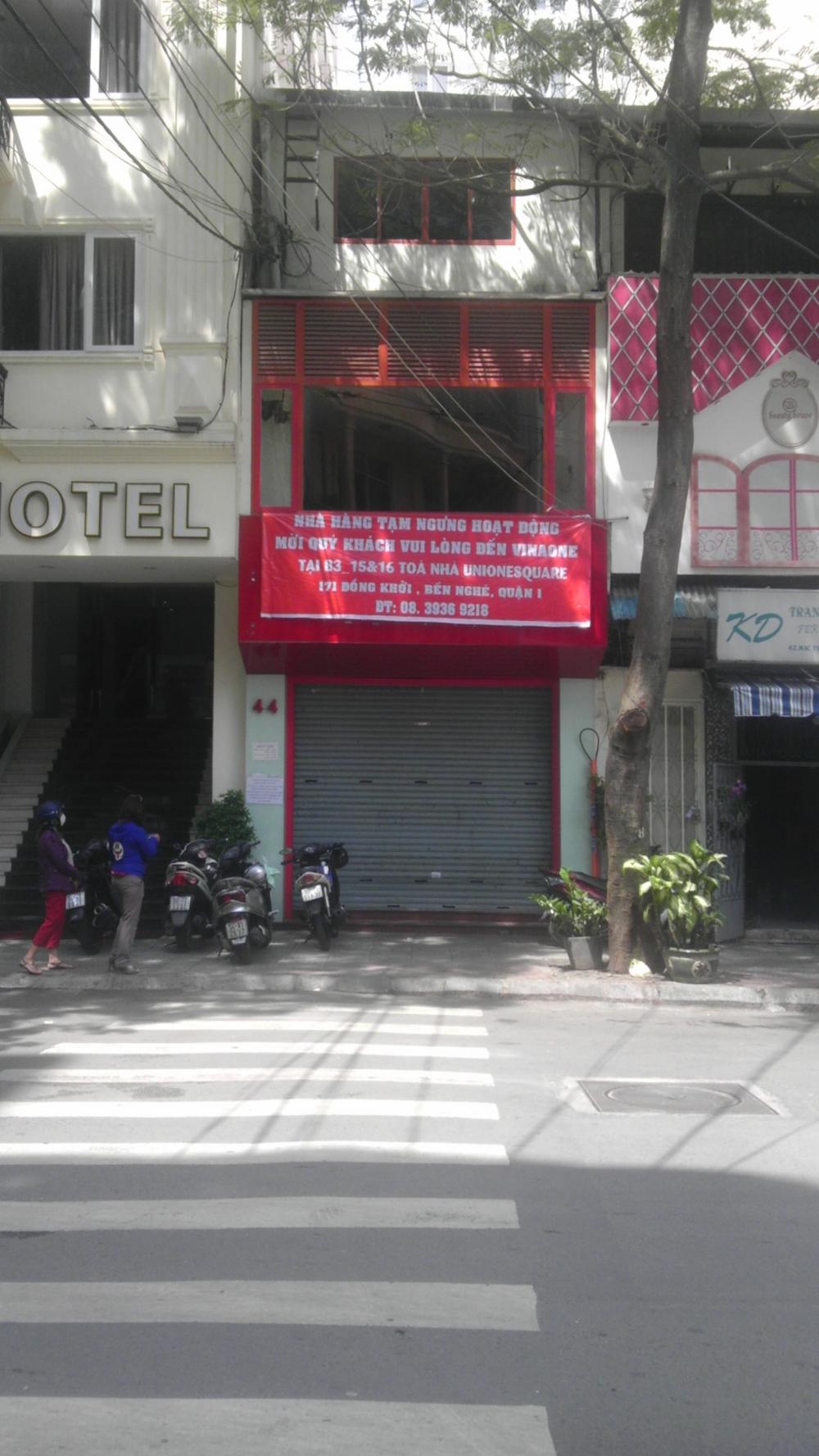 Cho thuê nhà mặt tiền đường Hai Bà Trưng, Phường Đa Kao. Quận 1, Hồ Chí Minh