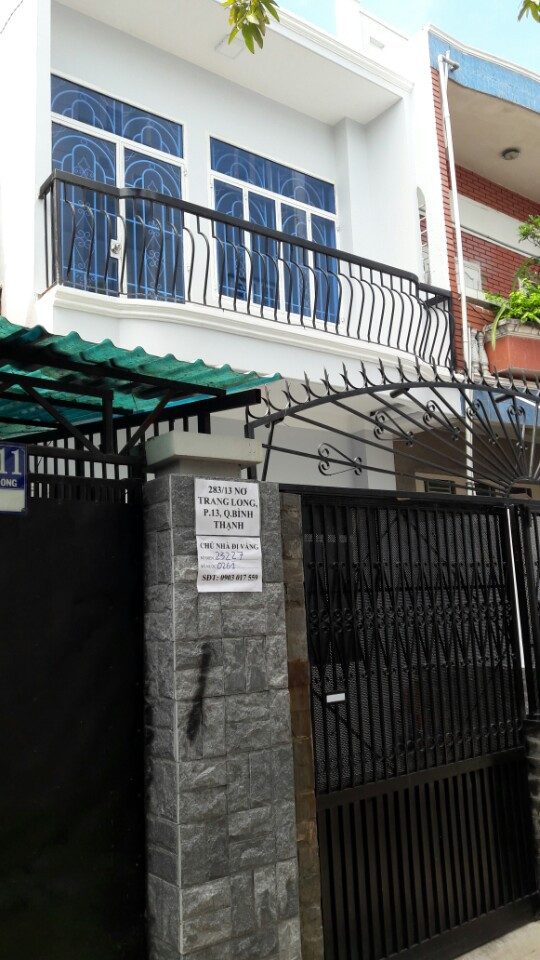 Cần cho thuê nhà 283/13 Nơ Trang Long, P. 13, Bình Thạnh