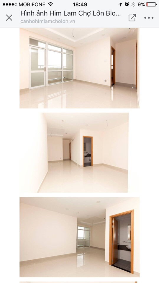 Cho thuê nhà trống nội thất cơ bản Him Lam Chợ Lớn (82m2, 2PN, 2WC)