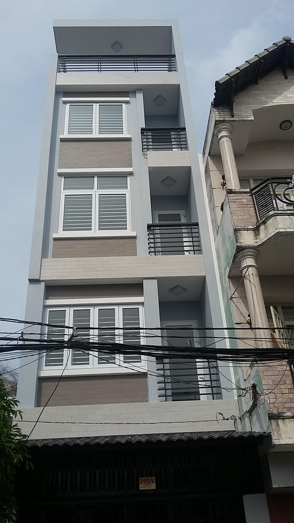 Cho thuê nhà hẻm 4m số 242 Nguyễn Thiện Thuật, Quận 3. DT: 4m x 16m gồm 1 lửng, 2 lầu 