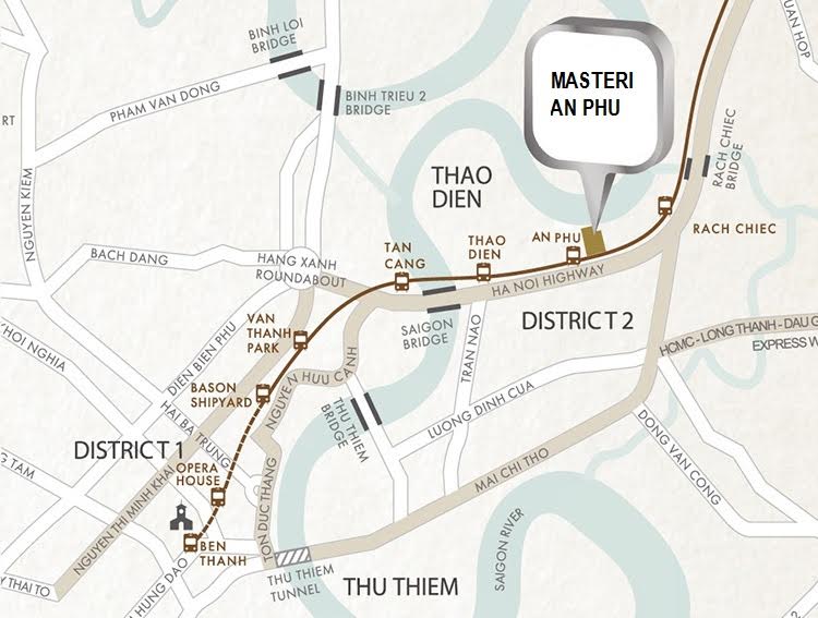 Căn hộ Masteri An Phú Q. 2 mặt tiền xa lộ HN, giá khởi điểm chỉ 35tr/m2, PKD: 0902 854 548.