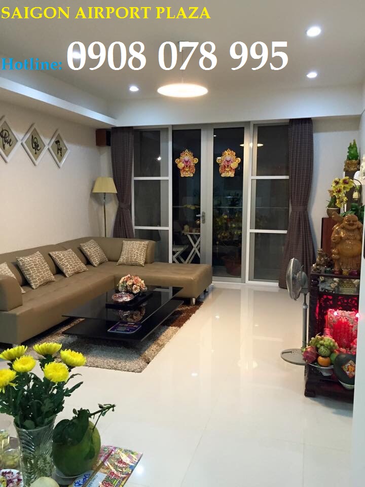 Cho thuê CHCC 3PN Saigon Airport Plaza, quận Tân Bình, nội thất đẹp, nhà mới. LH 0908 078 995