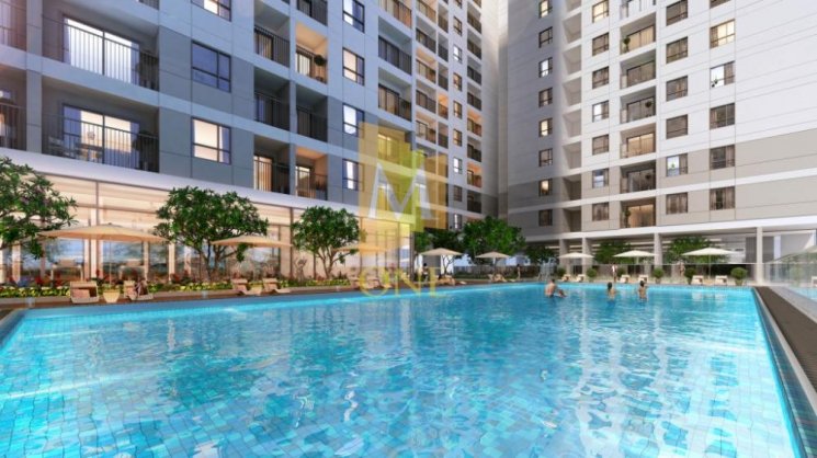 Cho thuê căn hộ M  One Nam Sài Gòn 2 phòng ngủ 2WC, view hồ bơi thoáng đẹp, giá tốt nhất khu vực.