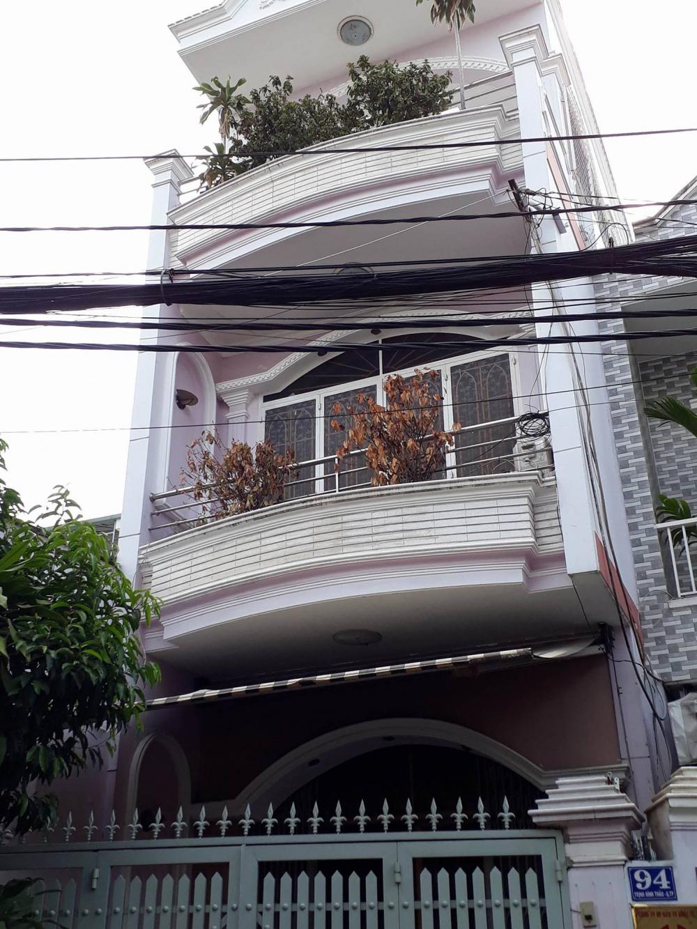 Cho thuê nhà mặt tiền đường Trịnh Đình Thảo, DT: 4x17m