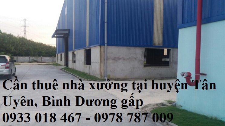 Cần thuê nhà xưởng tại thành phố Thủ Dầu Một, Bình Dương 0933 018 467