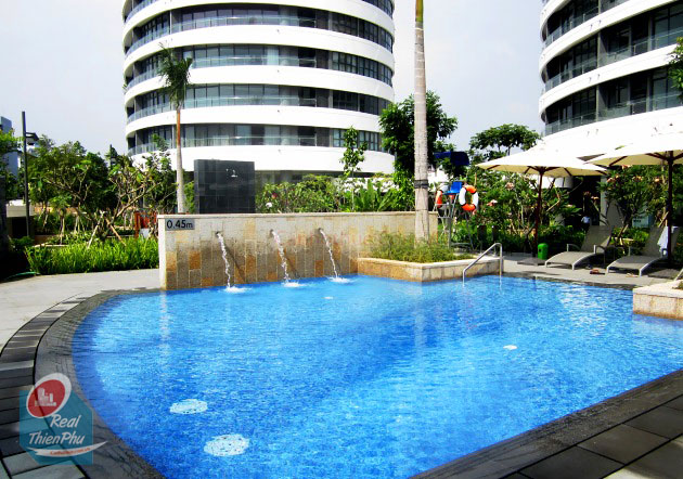 Cho thuê căn hộ City Garden, 1PN, 70m2, view hồ bơi