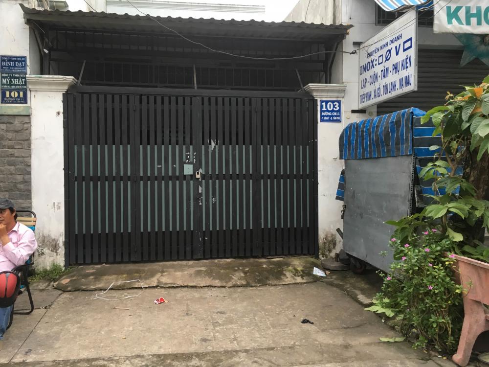 Cho thuê nhà quận Tân Phú, mặt tiền đường CN11