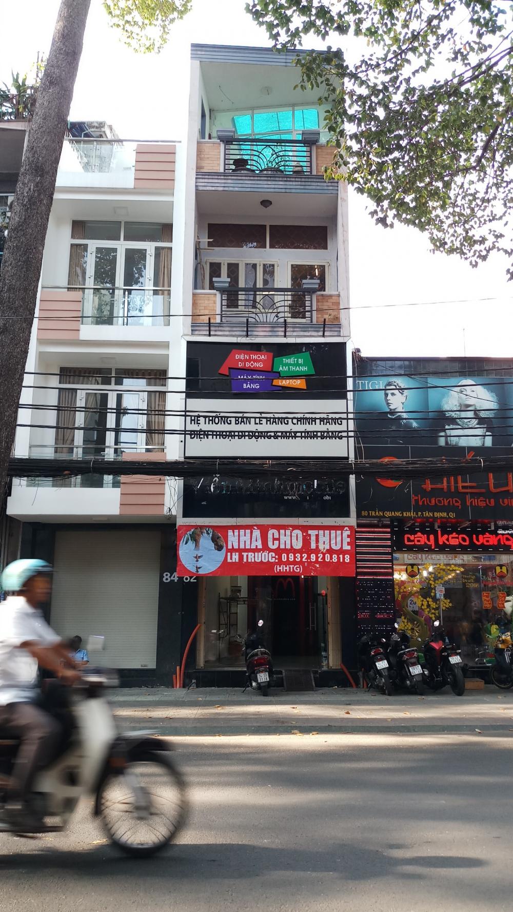 Cho thuê nguyên căn mặt tiền đường Trần Quang Khải, phường Tân Định, Quận 1