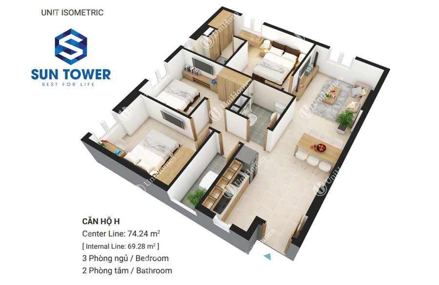 Cho thuê căn hộ chung cư tại Dự án Sky 9, Quận 9, Tp.HCM diện tích 50m2 giá 5000000 Triệu/tháng