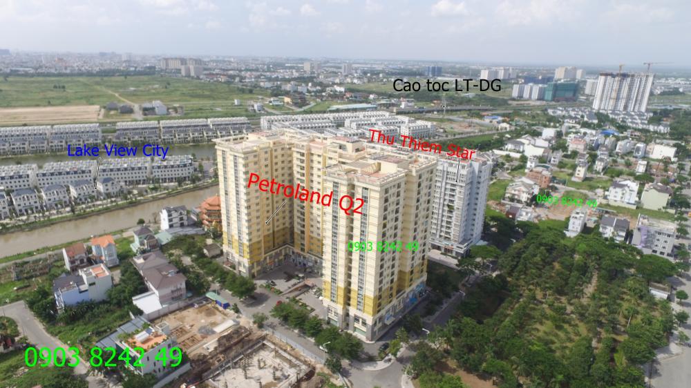 Cho thuê căn hộ Petroland, Quận 2. 2PN, 1WC, có nội thất cơ bản, giá 6,5tr/tháng, 0903 82 4249