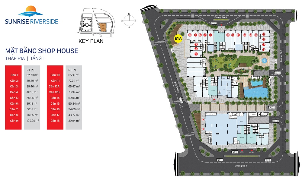 Cho thuê căn hộ tại Dự án Sunrise Riverside Nhà Bè, Tp HCM căn 3 PN diện tích 95m2 giá 20tr/tháng nội thất đầy đủ lh0901319986