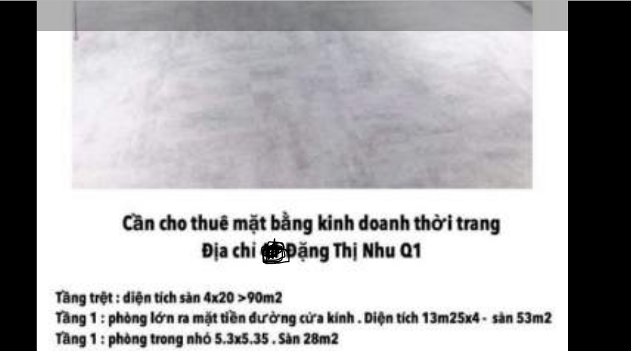 Cho thuê MT số 75 Đặng Thị Nhu, Nguyễn Thái Bình, Q.1, 1 trệt, 2 lầu. Giá 97tr. 