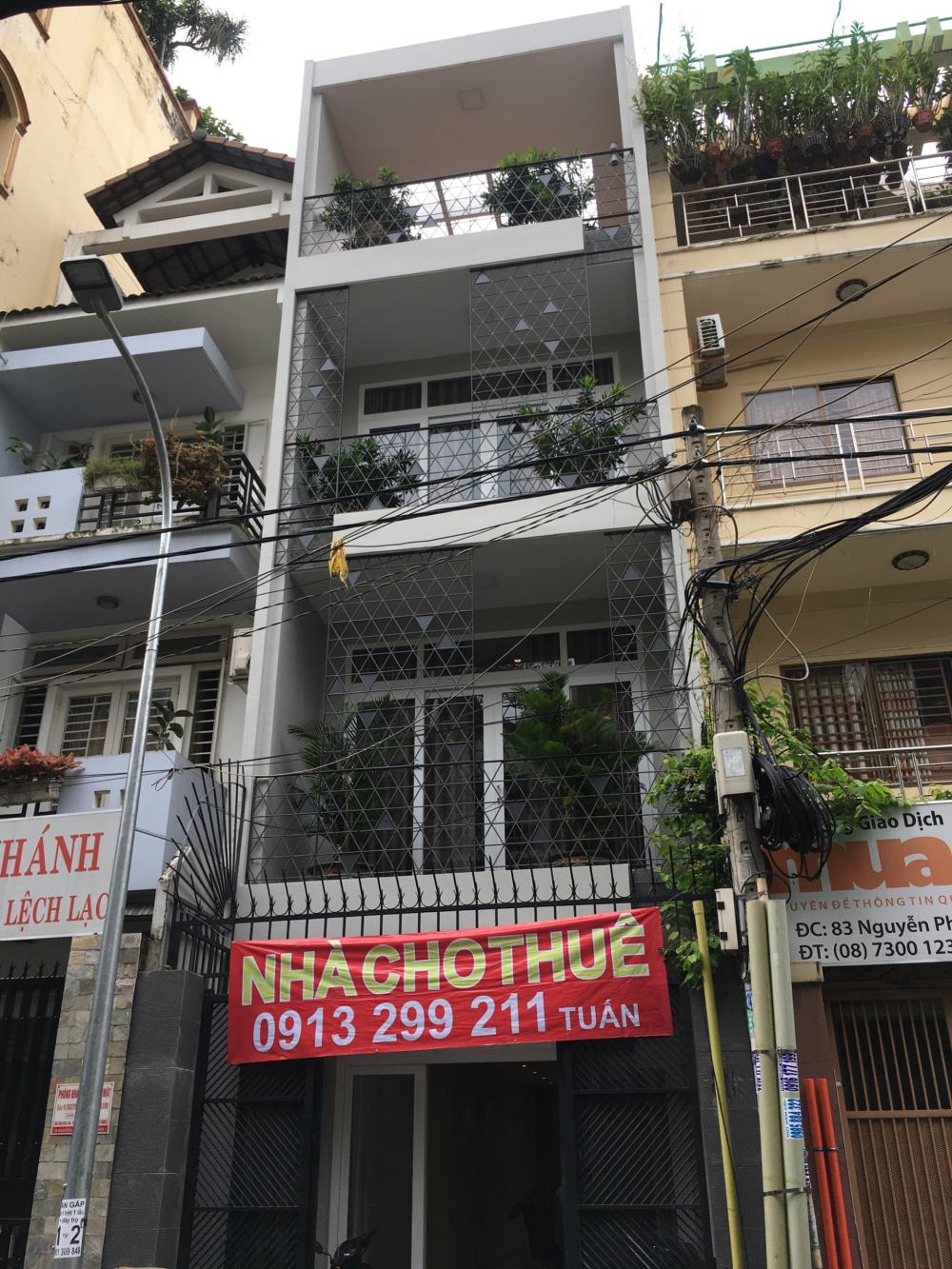 Cho thuê nhà 81 Nguyễn Phi Khanh, P. Tân Định, 4mx20m, xây 5 tầng lầu, nhà mới 100%, giá 58 tr/th