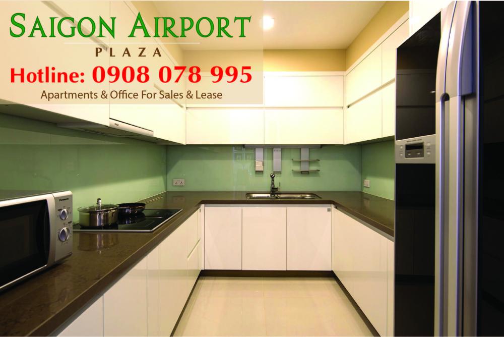 Cho thuê CHCC Sài Gòn Airport: 2PN - 95m2 - full nội thất, giá: 19tr/th, LH: 0908 078 995