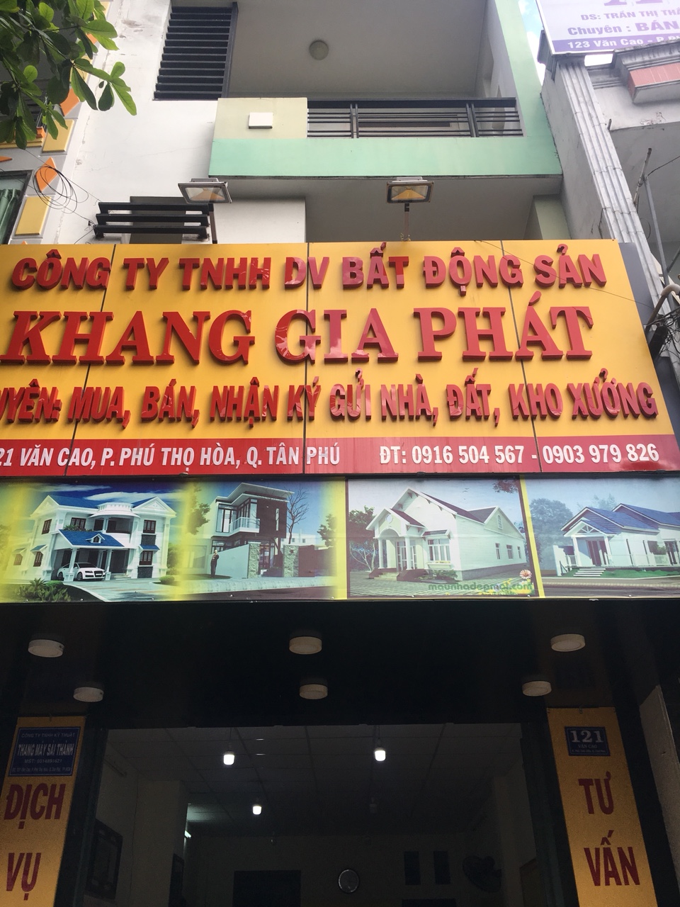 Cho thuê mặt bằng kinh doanh 121 Văn Cao, Q. Tân Phú