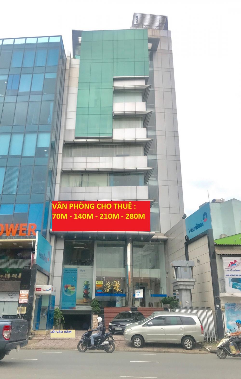 Văn phòng giá rẻ đường Hoàng Văn Thụ, quận Phú Nhuận 70m2 - 140m2 - 210m2
