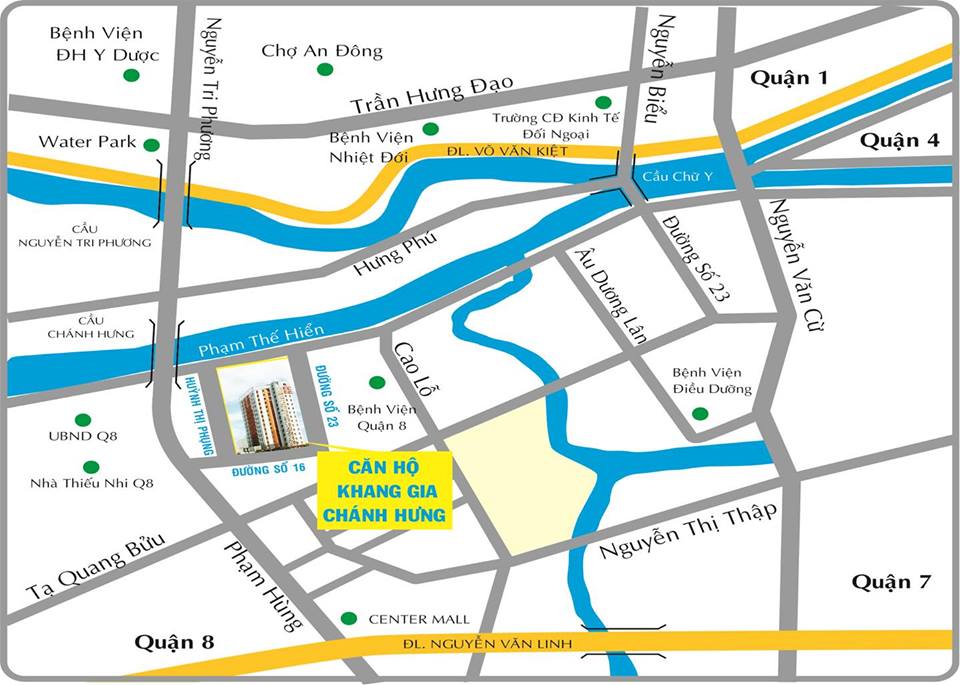 Cho thuê căn hộ Khang Gia, cách Phạm Hùng 300m, 60m2 2PN giá 7 triệu/tháng