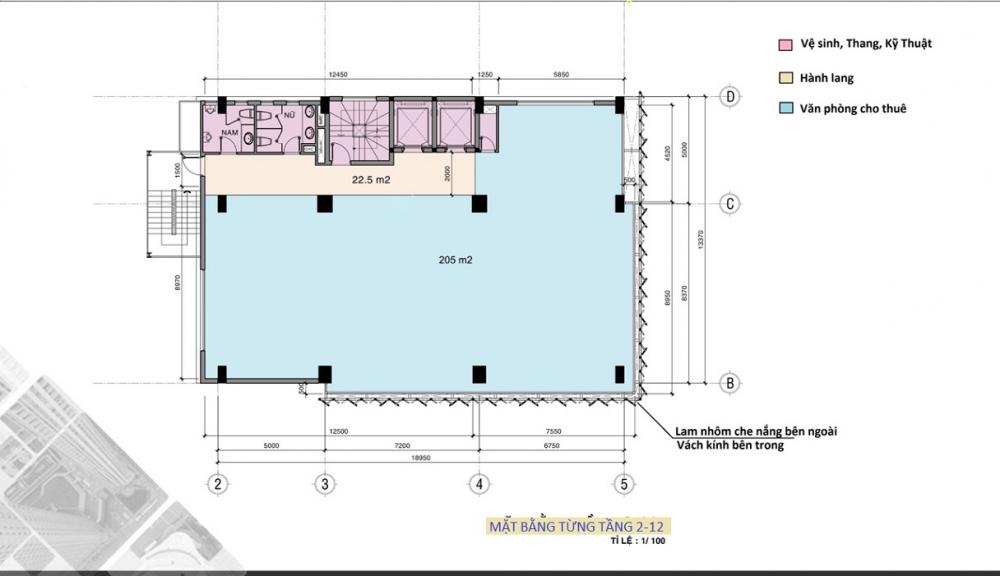 Cho thuê văn phòng Nguyễn Đình Chiểu Q.1,DT 95m - 205m ,mới 100%