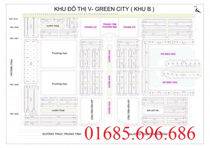 Lô đất shophouse B-SH10, Chính chủ bán DT 102m2 - V-Green City Phố Nối,Hưng Yên