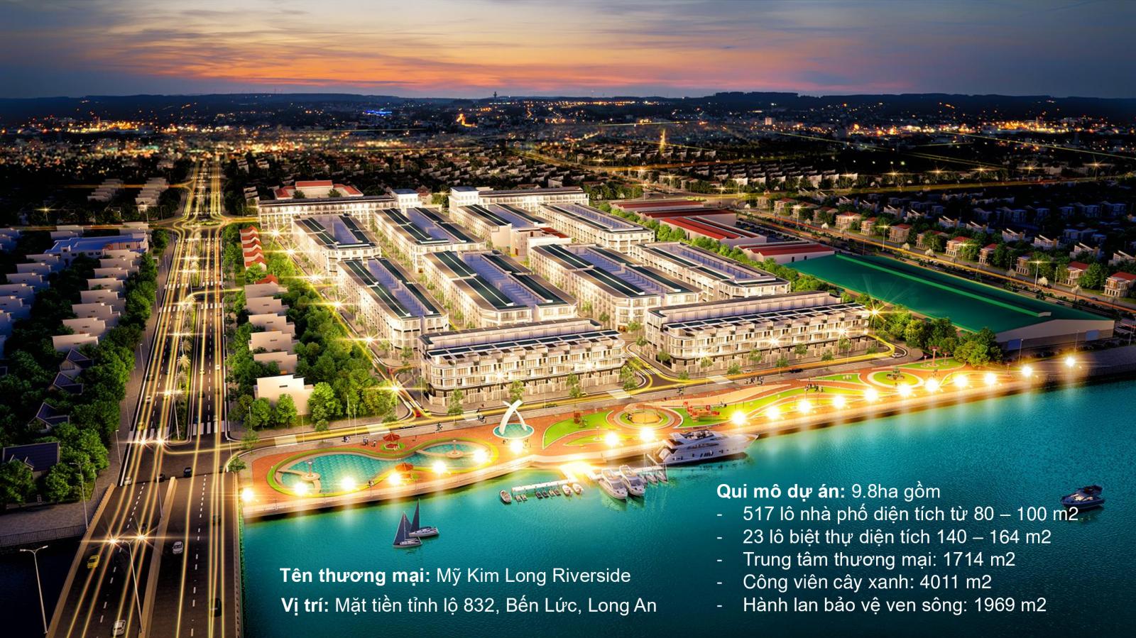 Đất nền rẻ nhất Long An-Dự án Mỹ Kim Long Riverside chỉ 6.5tr/m2
