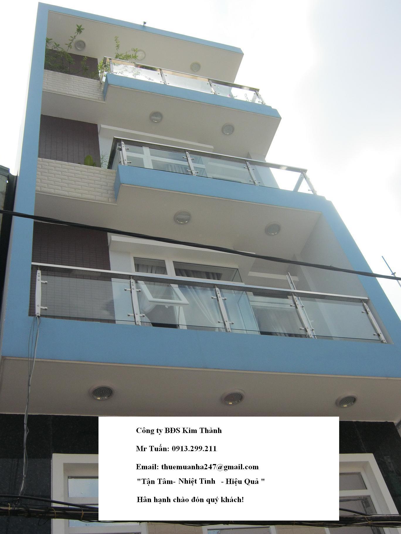 Cho thuê nhà MT Trần Quốc Thảo, Q3, P7(8m x 20m)trệt - 2 lầu, nhà mới, lề đường rộng, giá 100triệu/th