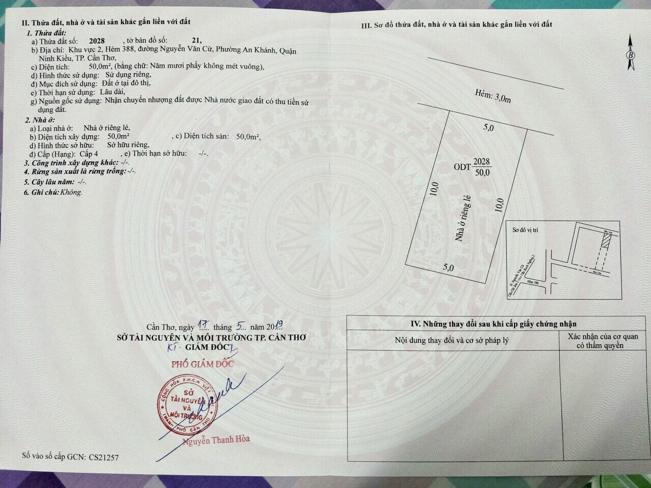 BÁN NỀN THỔ CƯ  HẺM 388 NGUYỄN VĂN CỪ NỐI DÀI - AK-NK-TP CẦN THƠ
