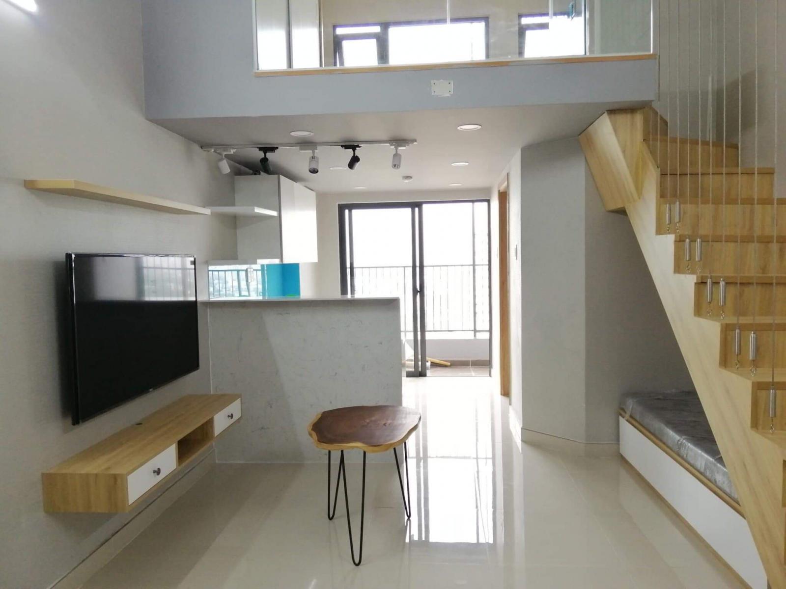 Cho thuê căn hộ Officetel La 3, 1 phòng ngủ, 43m2, pk, bếp Bancon, có nội thất ML, TV, MGiat.. Giá 8 triệu/th. 