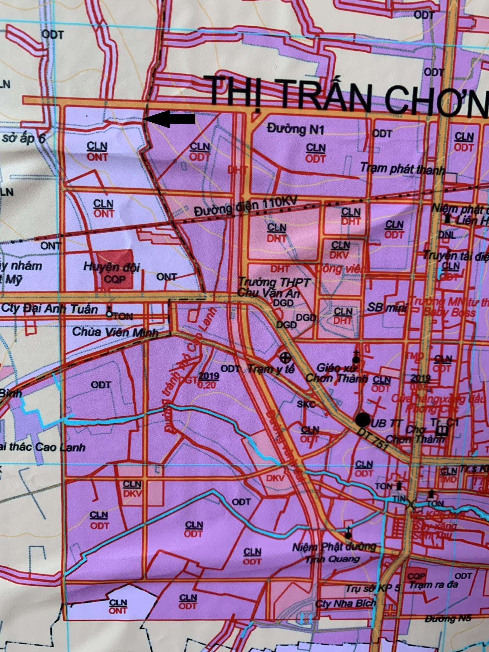 Bán lô đất trung tâm thị trấn Chơn Thành - Bình Phước, đường Ngô Đức Kế, giá 600 triệu.