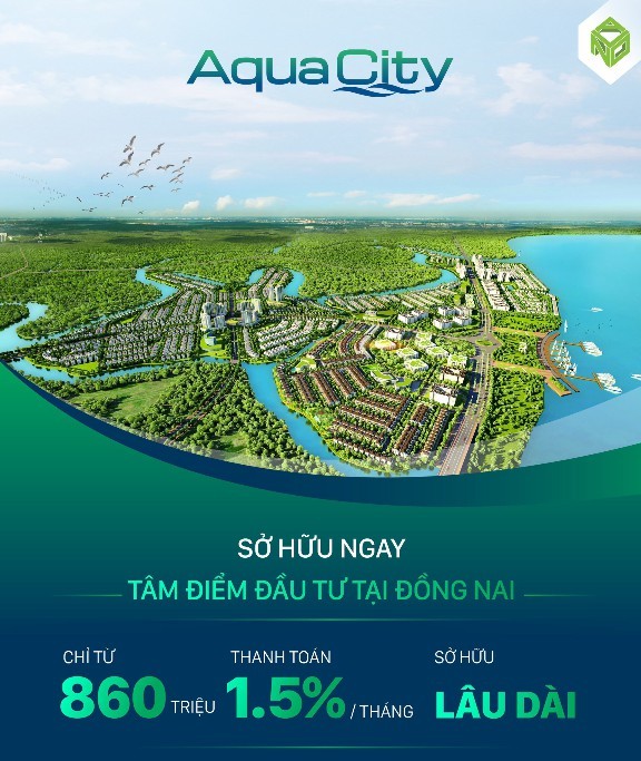 NHÀ PHỐ Aqua City - diện tích 6x20m, 7x20m, 8x20m, TT đợt đầu chỉ từ 900tr