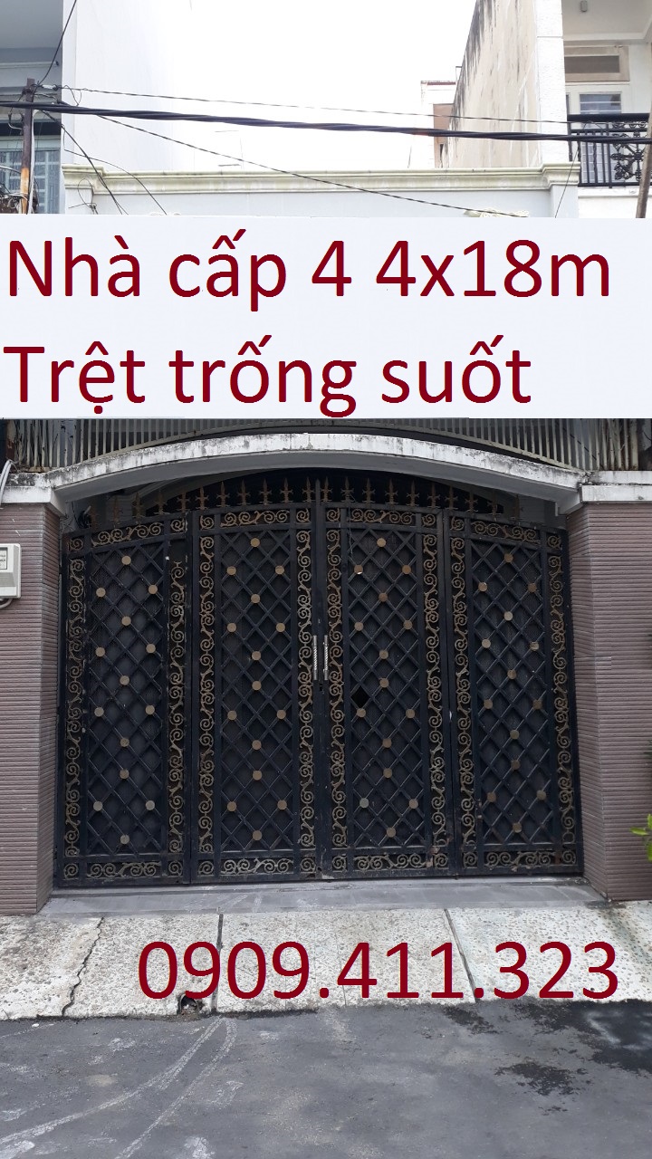 Nhà HXH Đối diện Emart Phan Văn Trị  4x18m giá 14tr/th.