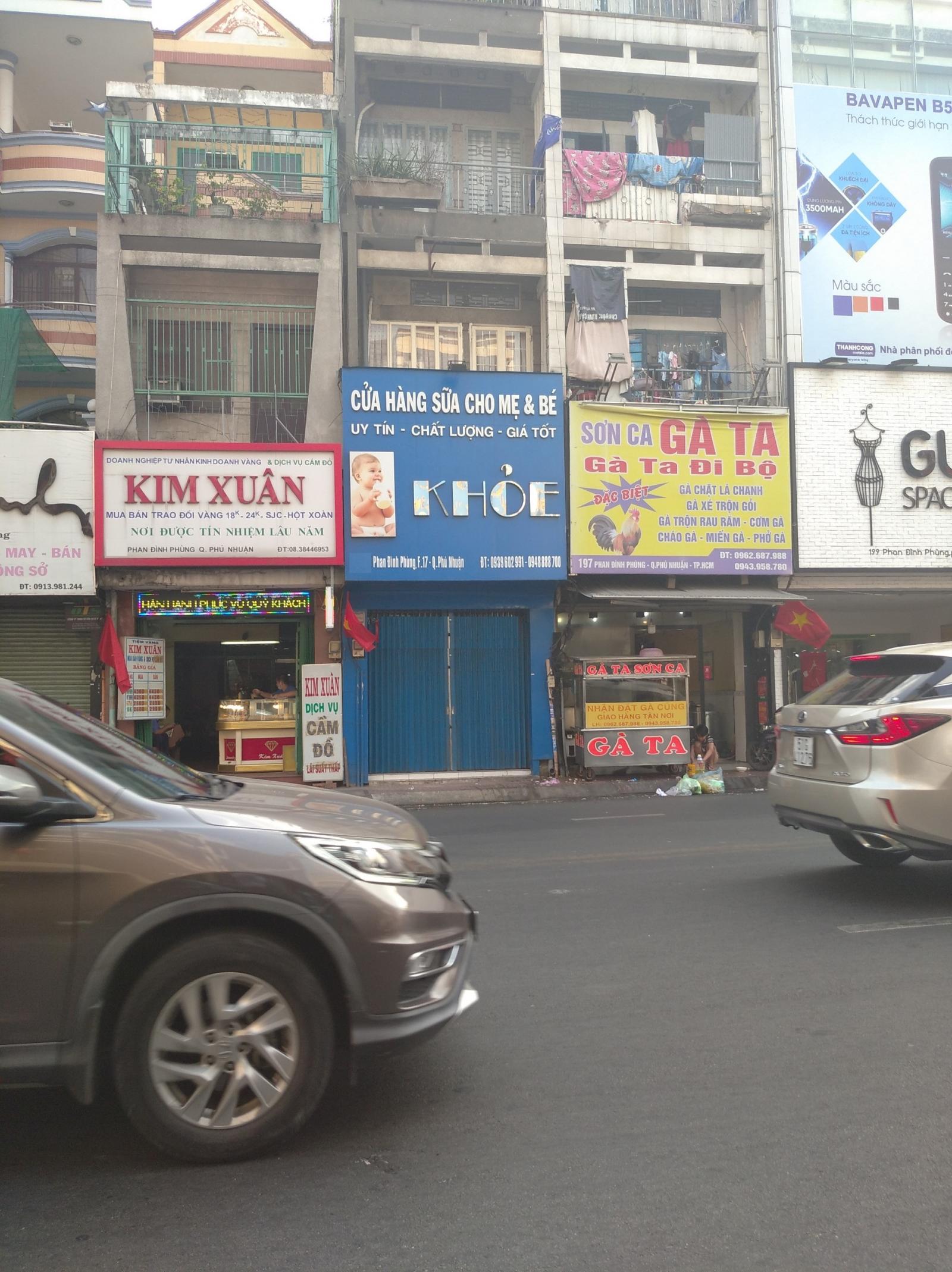 Cho thuê Mặt Bằng mặt tiền Đường Phan Đình Phùng - Phường 17 - Quận Phú Nhuận. 