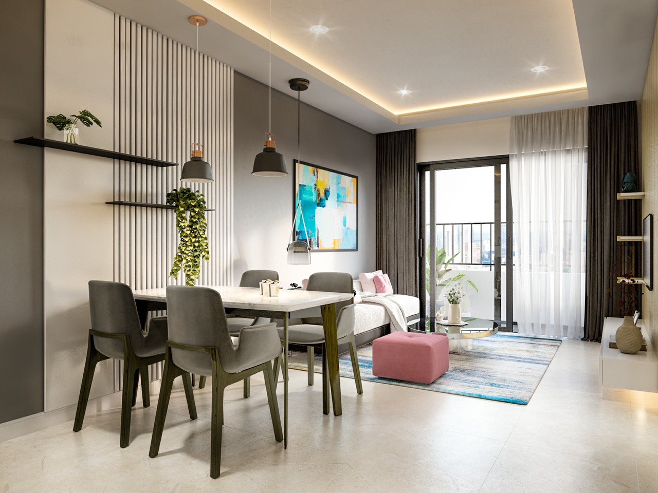 Cho thuê căn hộ chung cư tại Dự án Diamond Lotus Phúc Khang, Quận 8, Tp.HCM diện tích 60m2 giá 13,full nội thấtTriệu/tháng, full nội thất