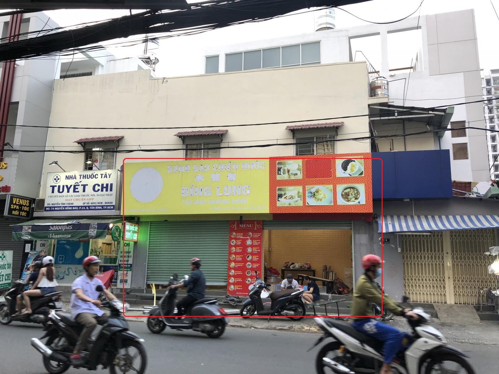 Cho thuê mặt bằng mặt tiền 74 Nguyễn Hồng Đào, Phường 14, Quận Tân Bình