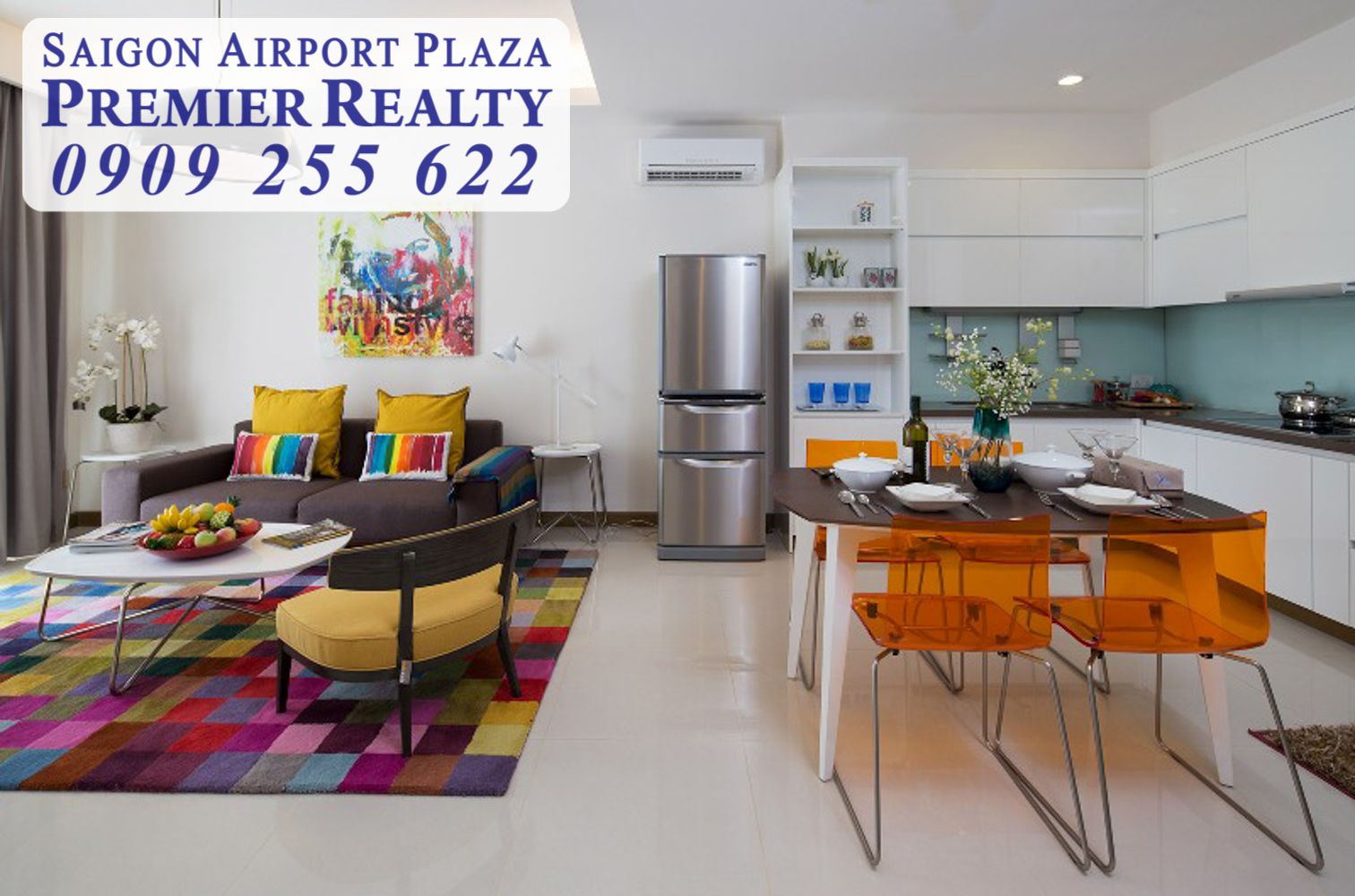 Cho thuê căn hộ chung cư Saigon Airport, 3pn - nội thất hiện đại, căn góc, giá hấp dẫn. Hotline Pkd 0909 255 622 xem nhà ngay
